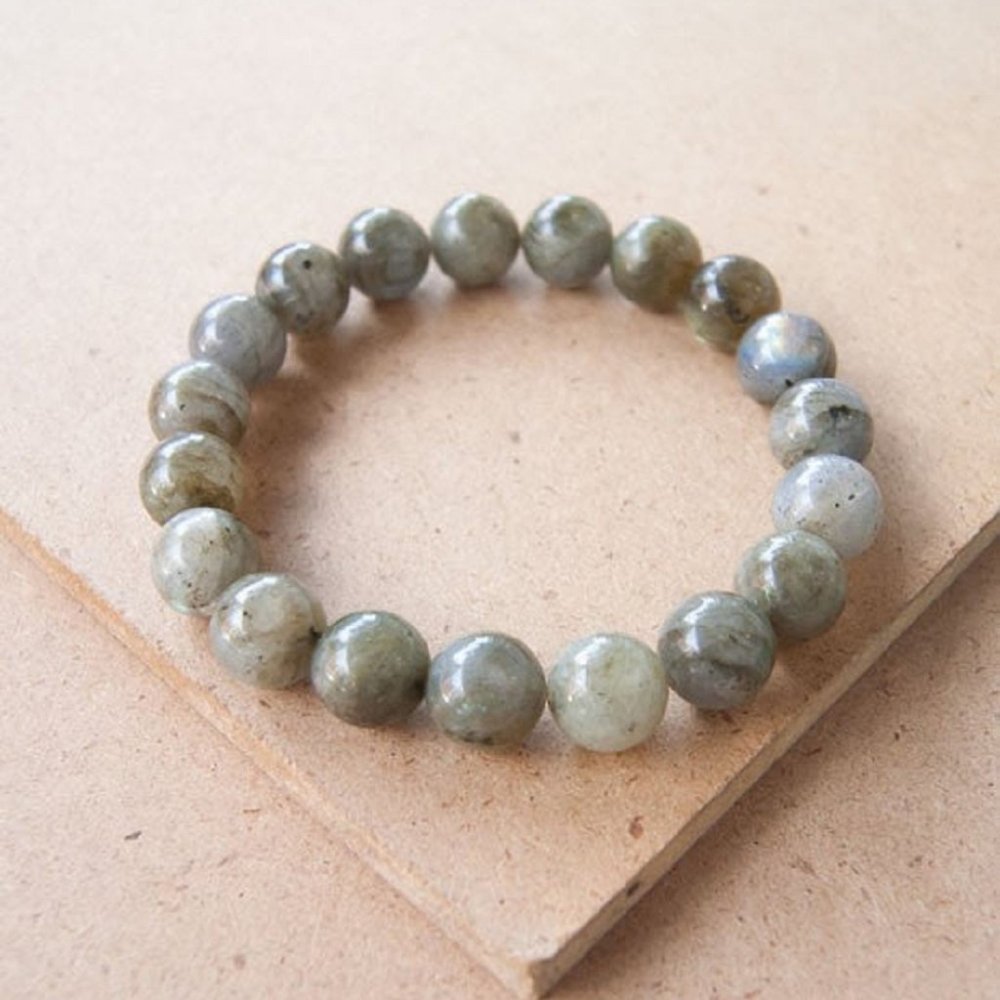 Natural 8mm Labradorite Stone Beaded Bracelet